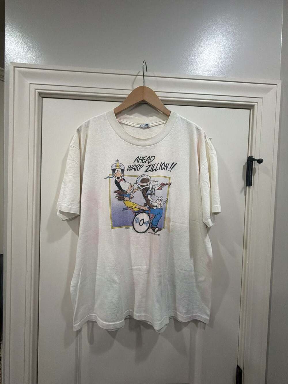 Vtg National Fifty-Fifty Ahead Warp Zillion T-Shirt Size XL Vintage 1986